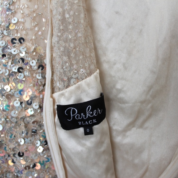 Parker Black Nude Sequin Dress - Picture 6 of 6
